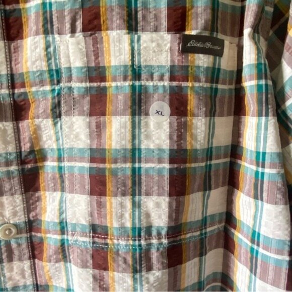 NWOT‎ Eddie Bauer Men's Classic Fit Short-Sleeved Button-Down Shirt Size XL - Picture 3 of 8